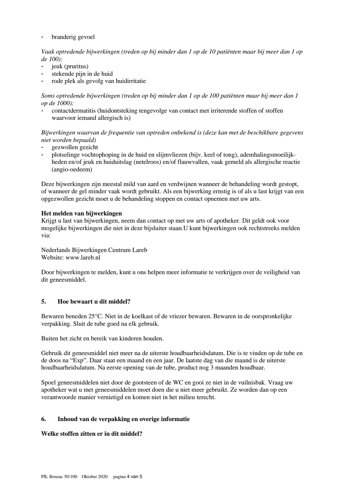 Gel bij Jeugdpuistjes 50 mg/ml afbeelding van document #4, leaflet