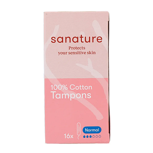 Sanature 100% Katoen Tampons Normaal 16ST