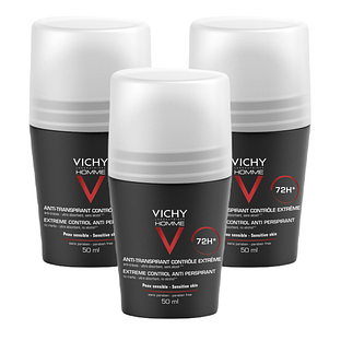 Vichy Homme Deodorant Roller 72 uur - Multiverpakking 3x50ML