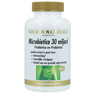 Golden Naturals Microbiotica 30 Miljard Capsules 60VCP