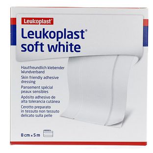 Leukoplast Soft White Wondpleister 5m x 8cm 1ST Leukoplast Soft White Wondpleister 5m x 8cm 1ST
