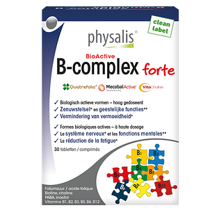 Physalis BioActive B-complex Forte Tabletten 30TB Physalis BioActive B-complex Forte Tabletten 30TB
