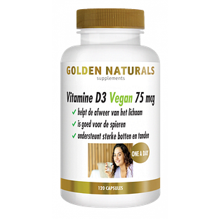 Golden Naturals Vitamine D3 Vegan 75mcg Capsules 120SG Golden Naturals Vitamine D3 Vegan 75mcg Capsules 120SG