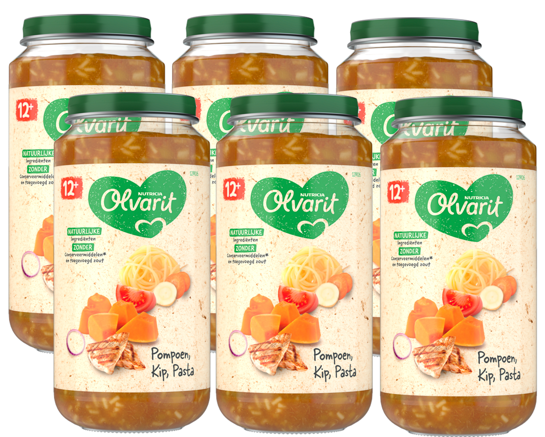 Olvarit 12m+ Pompoen Kip Pasta afbeelding