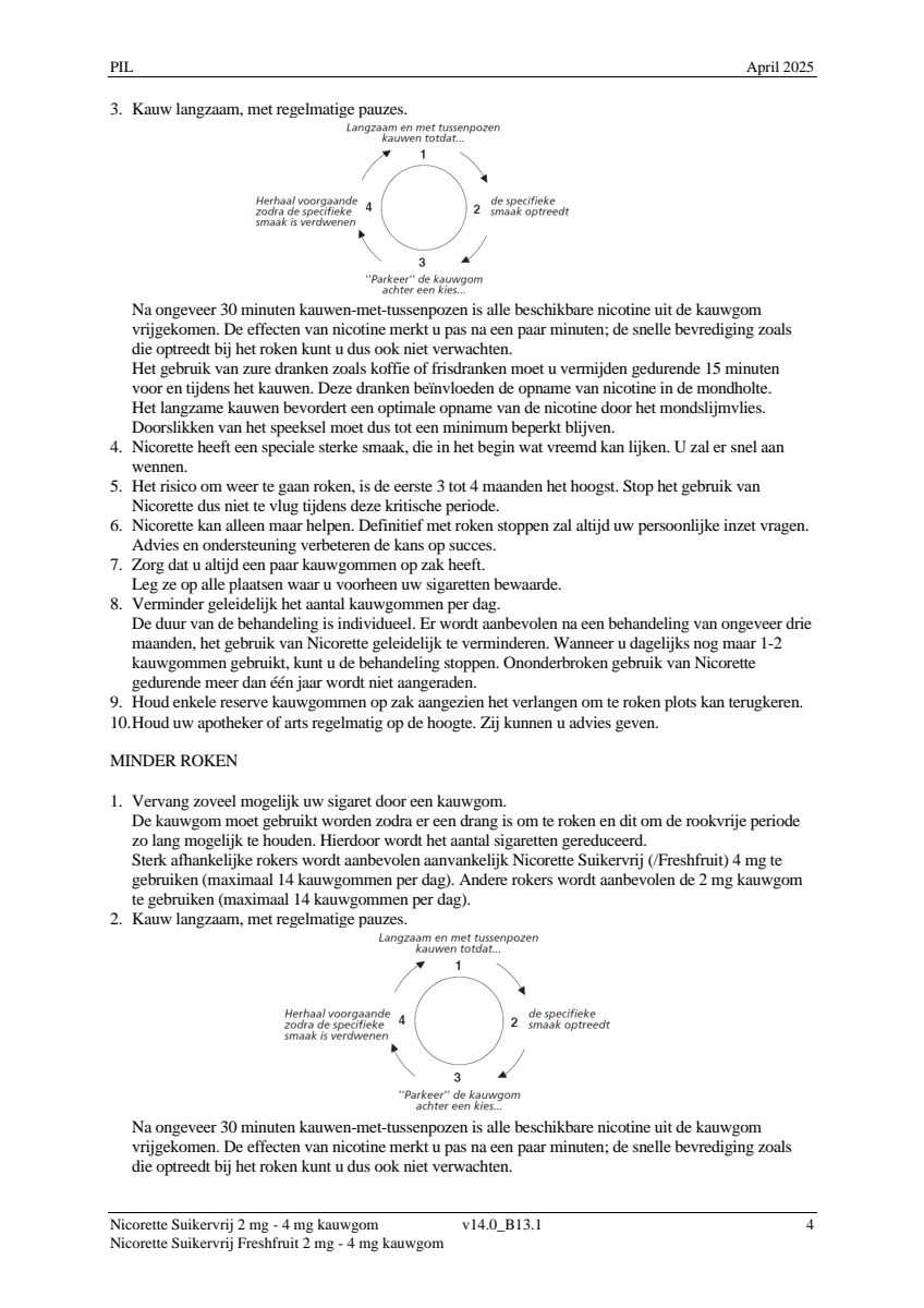 Suikervrij Freshfruit 2mg Kauwgom afbeelding van document #4, leaflet