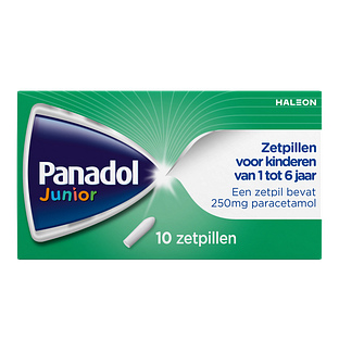 Panadol Junior Zetpillen 250mg 1-6 Jaar 10ST