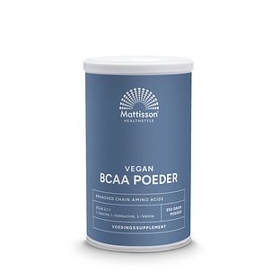 Mattisson HealthStyle Vegan BCAA 2:1:1 Poeder 250GR Mattisson HealthStyle Vegan BCAA 2:1:1 Poeder 250GR