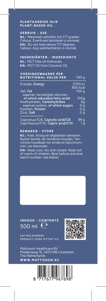 MCT Olie C8 afbeelding van document #1, label