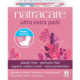 Natracare Ultra Extra Pads Super Maandverband 10ST