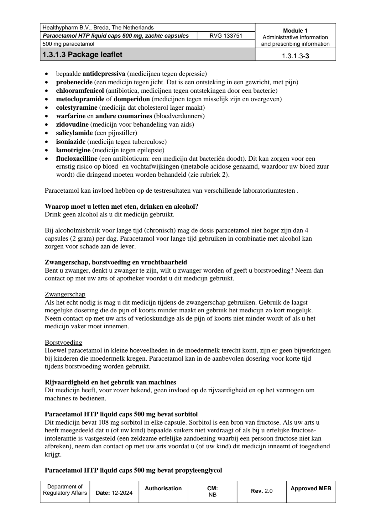 Paracetamol 500mg Liquid Capsules afbeelding van document #3, leaflet