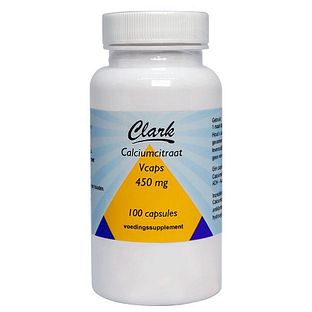 Clark Calciumcitraat 450mg Capsules 100CP