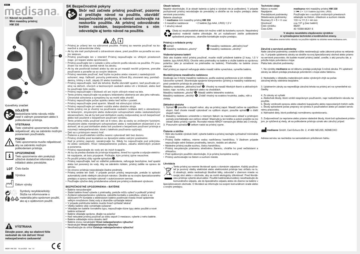 HM 330 Mini Hand Massage afbeelding van document #15, instructions