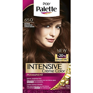 Poly Palette Intensive Crème Color 650 Kastanje Middenbruin 115ML Poly Palette Intensive Crème Color 650 Kastanje Middenbruin 115ML
