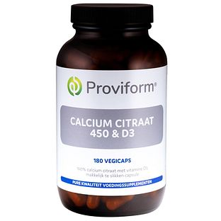 Proviform Calcium Citraat 450 & D3 Capsules 180VCP Proviform Calcium Citraat 450 & D3 Capsules 180VCP