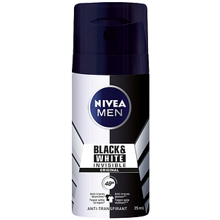 Nivea Men Black & White Invisible Deodorant Spray Mini 35ML