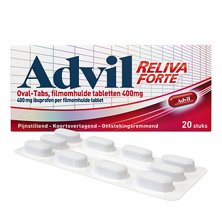 Advil Reliva Forte Oval Tabs 400 mg - voor pijn en koorts 20TB