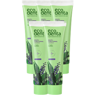 Ecodenta Tandpasta Multifunctional 7 Kruiden Multiverpakking 5x100ML
