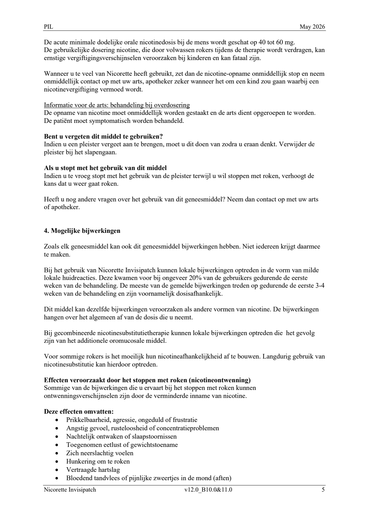 Invisi 15 mg Nicotine Pleister afbeelding van document #5, leaflet