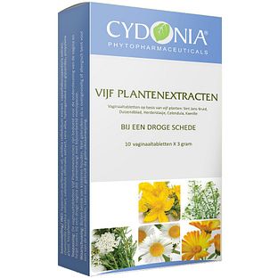 Cydonia Vijf Plantenextracten Vaginaalzetpillen 10ST Cydonia Vijf Plantenextracten Vaginaalzetpillen 10ST