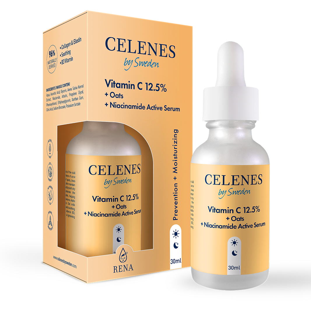 Celenes by Sweden Vitamin C 12,5% + Oats + Niacinamide Active Serum afbeelding