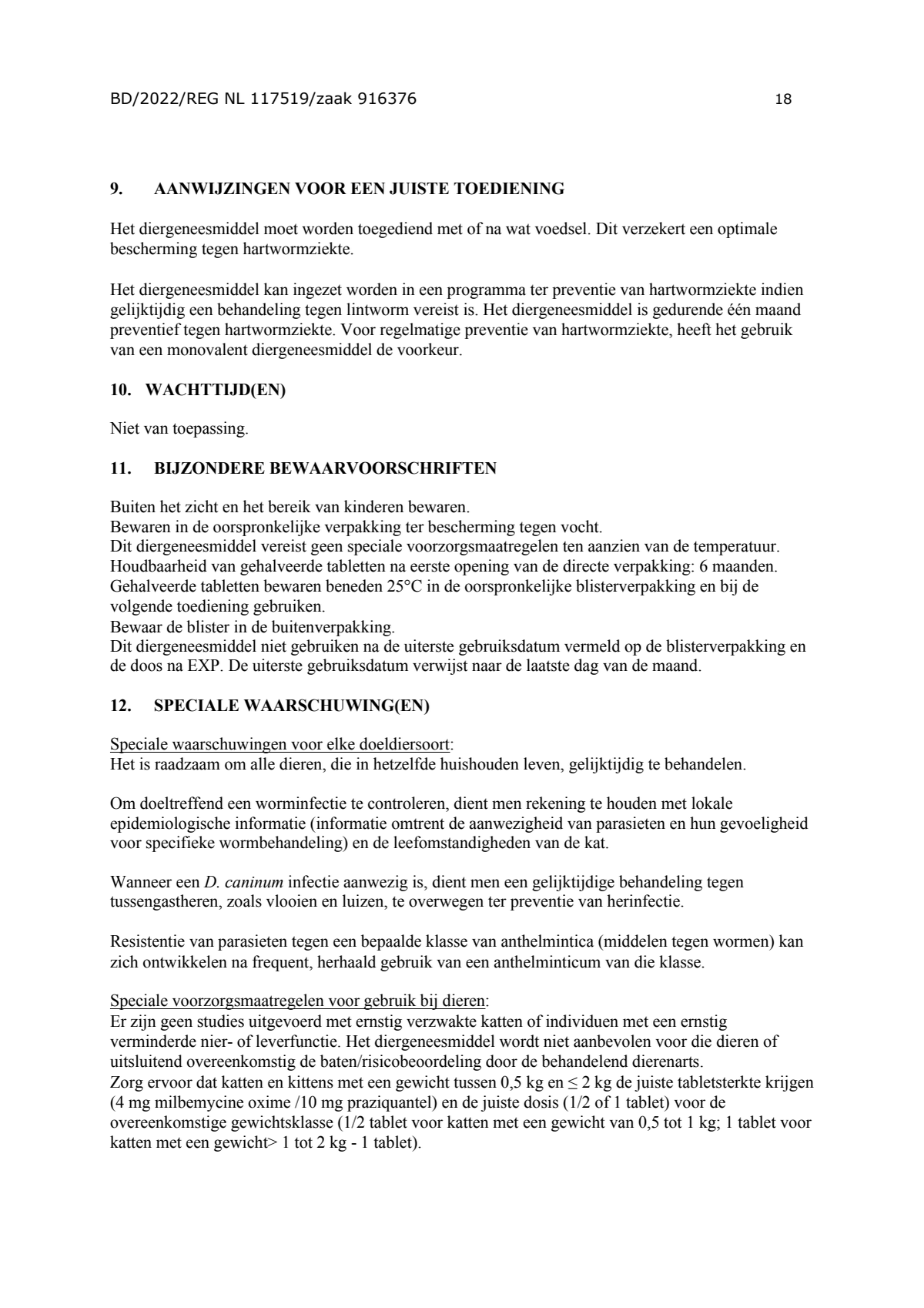 Milquestra Ontwormingsmiddel Katten en Kittens 0.5 - 4KG afbeelding van document #18, leaflet