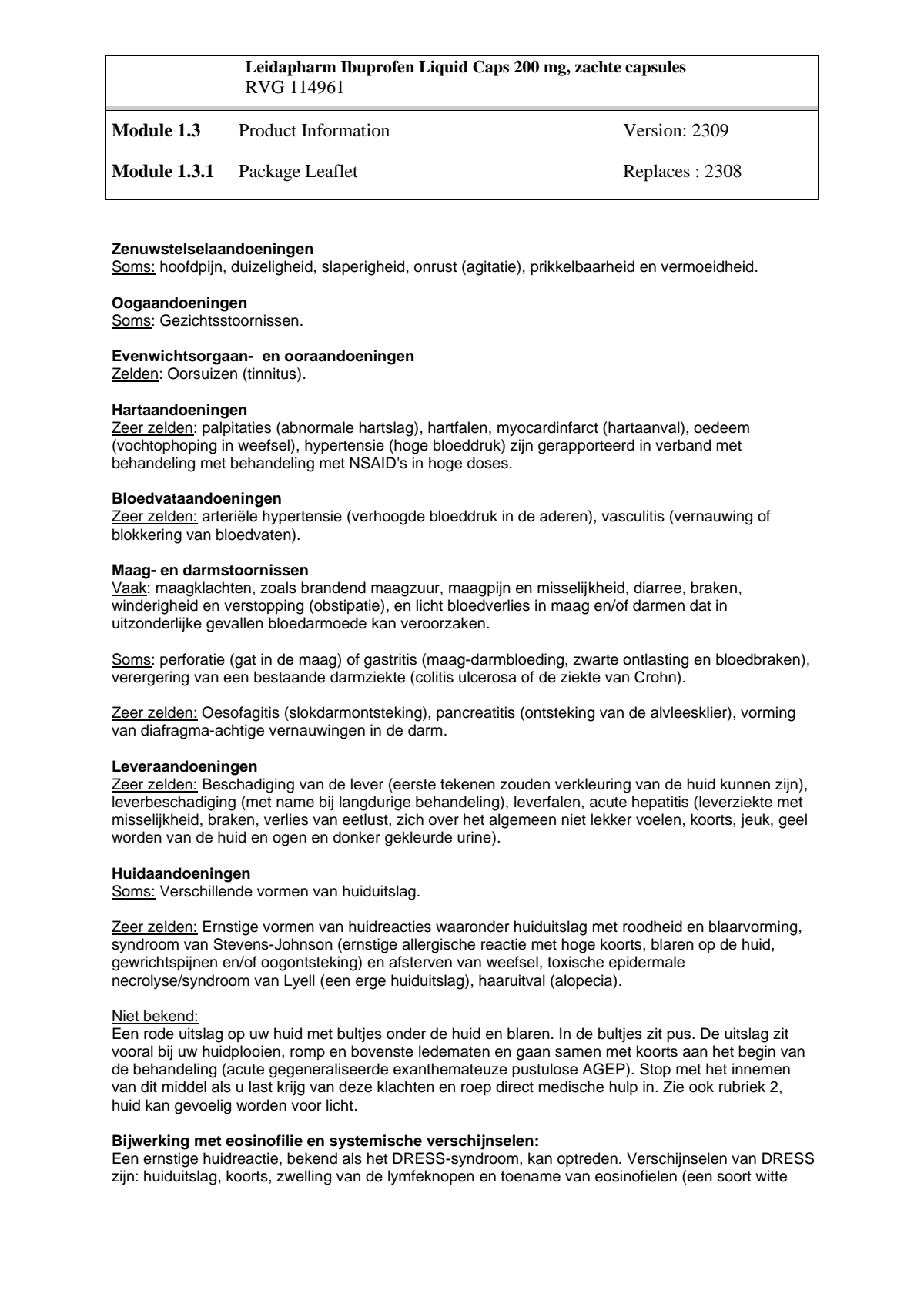Ibuprofen 200mg Liquid Capsules afbeelding van document #9, leaflet