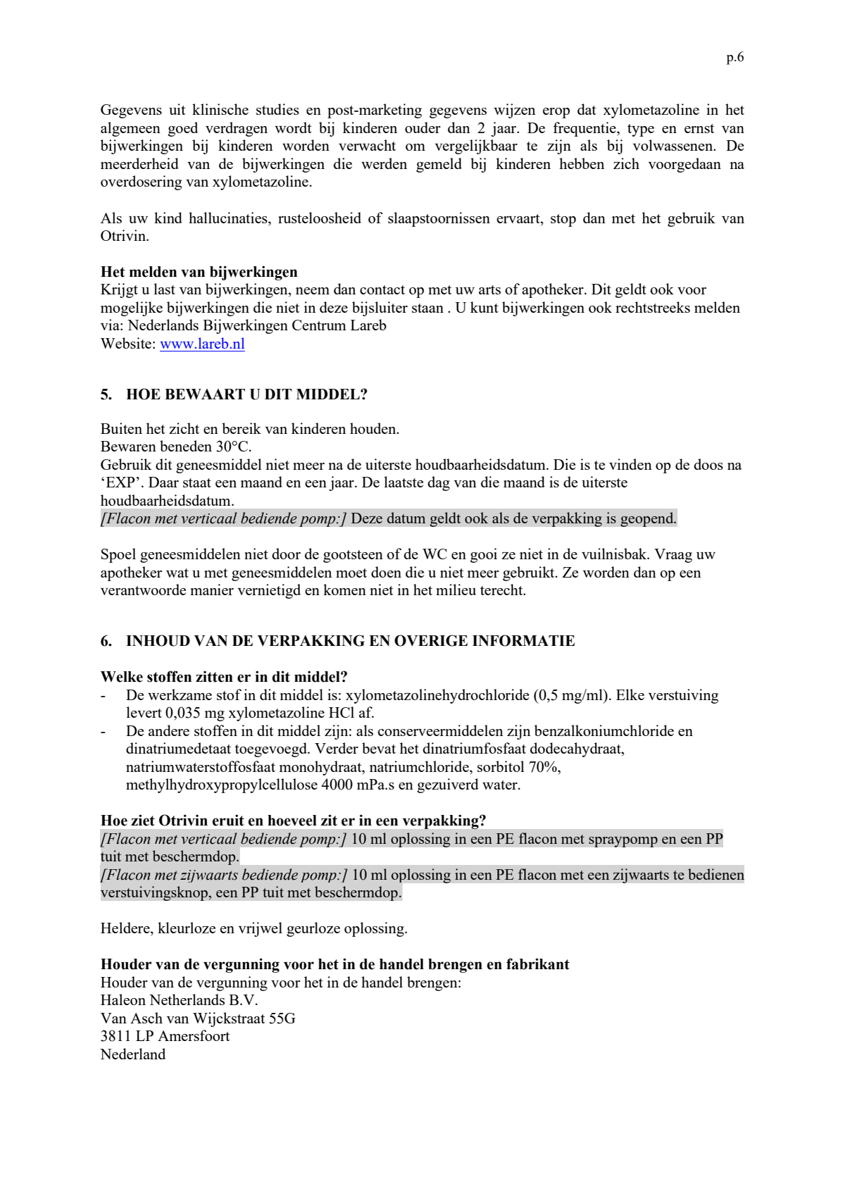 Xylometazoline HCI 0,5 mg/ml Kinder Neusspray bij een verstopte neus afbeelding van document #6, leaflet