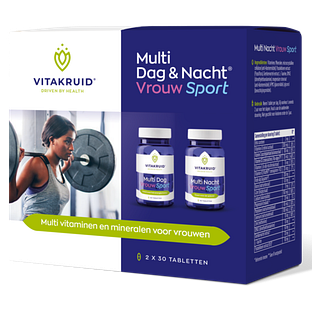 Vitakruid Multi Dag & Nacht Vrouw Sport 100% Vegan 2 x 30 60TB
