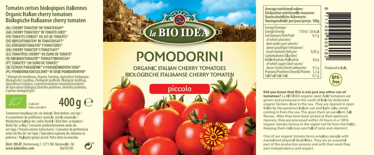 Cherrytomaten afbeelding van document #1, label
