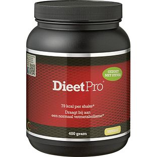 DieetPro Shake - Vanille Met Stevia 400GR DieetPro Shake - Vanille Met Stevia 400GR