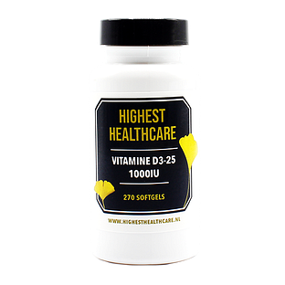Highest Healthcare Vitamine D3-25 1000IU Softgels 270CP