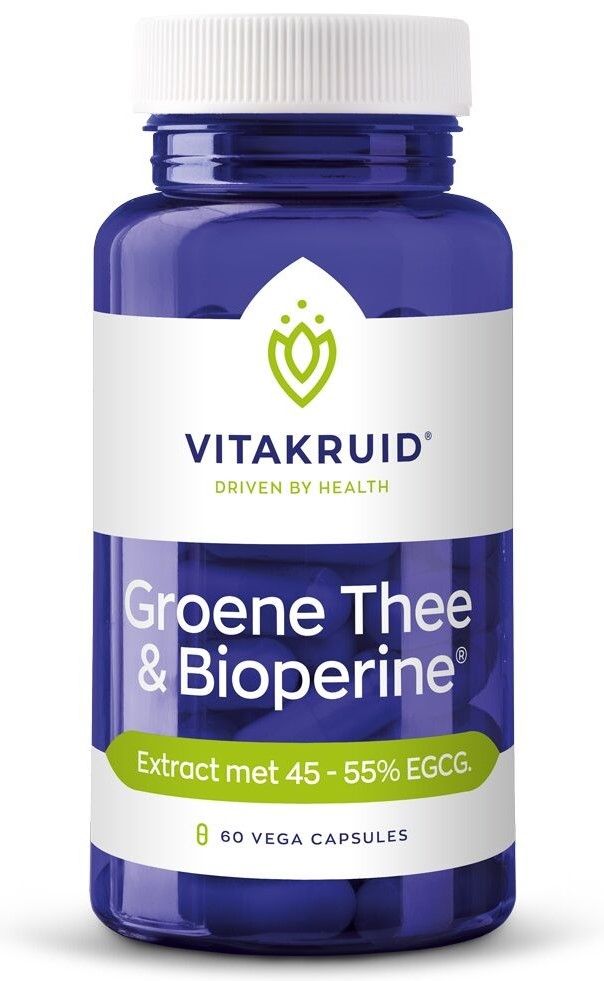 Vitakruid Groene Thee & Bioperine® >50% EGCG >80% catechines 60VCP