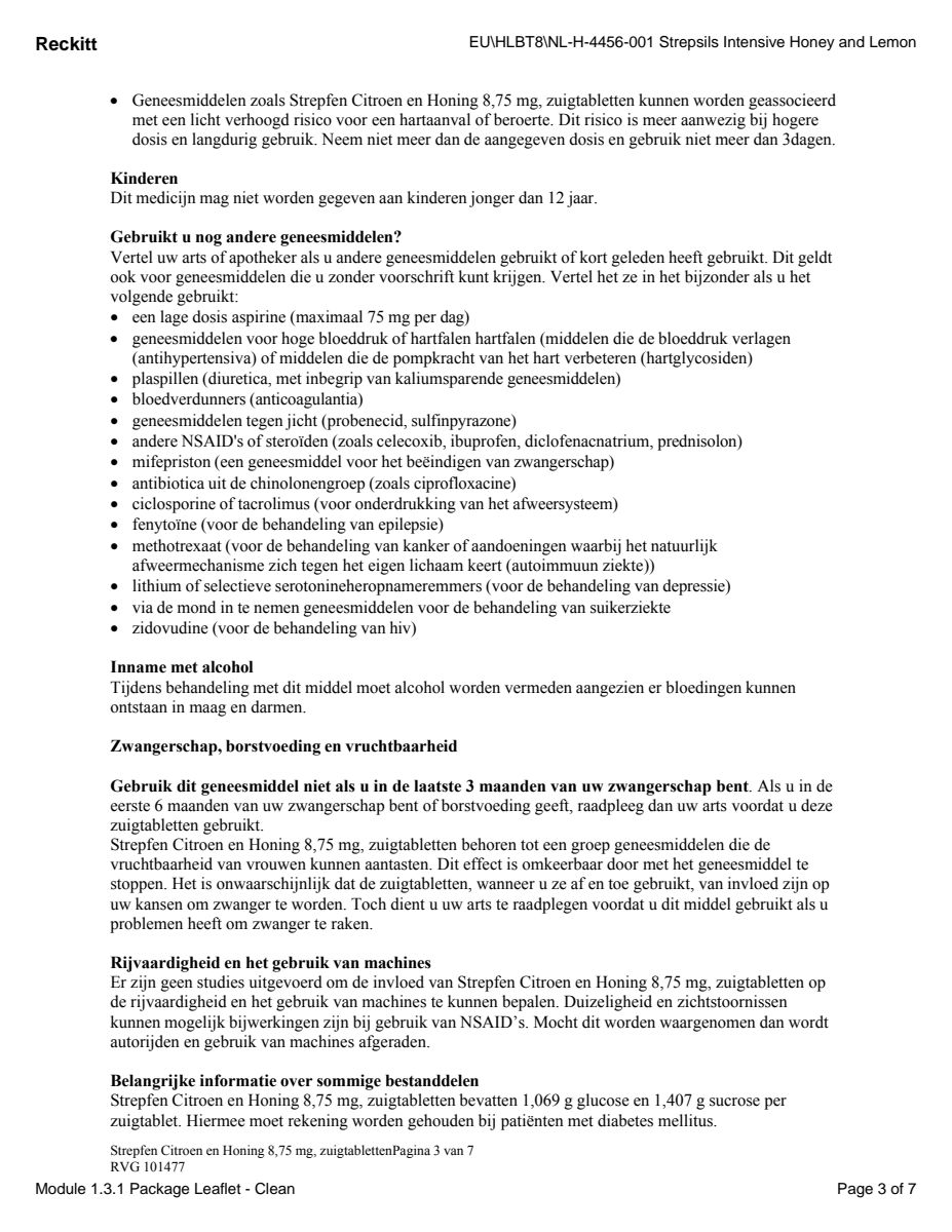 Citroen & Honing Zuigtabletten afbeelding van document #3, leaflet