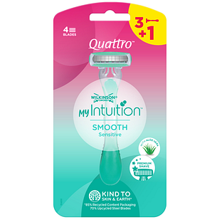 Wilkinson Quattro Smooth Sensitive Wegwerpscheermesjes 4ST