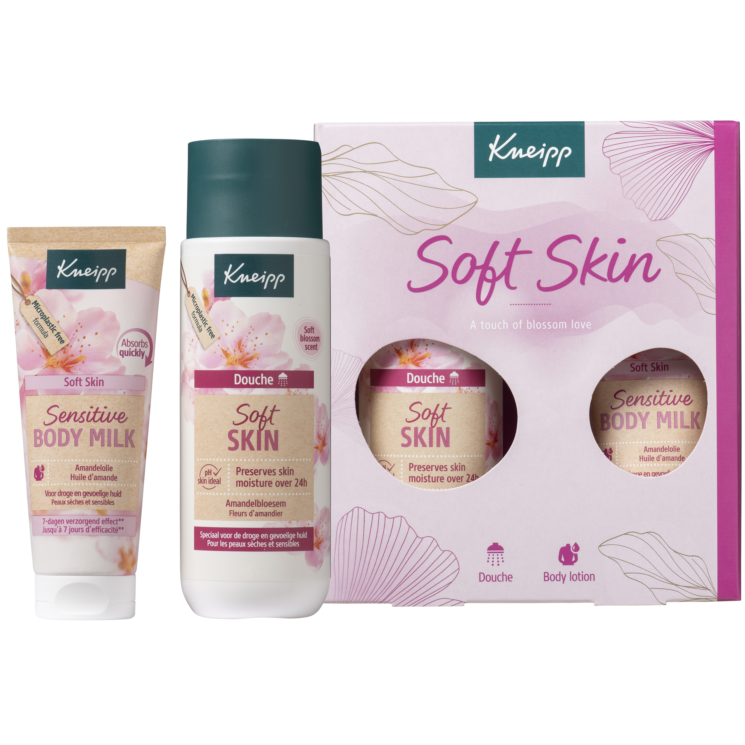 Kneipp Soft Skin Douche & Body Milk Geschenkset