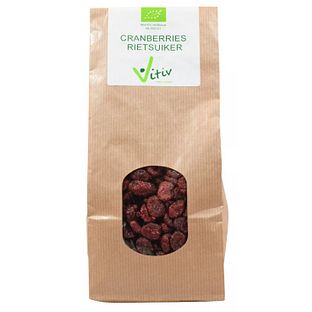 Vitiv Biologische Cranberries Rietsuiker 250GR