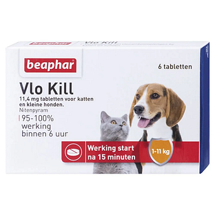 Beaphar Vlo Kill Katten en Kleine Honden 6ST