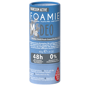 Foamie Magnesium Active Plastic Free Deo Fresh Scent 48H 40GR