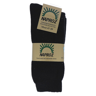 Naproz Thermo Sokken Zwart Maat 47-49 3PR