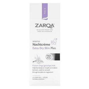 Zarqa Sensitive Nachtcrème Extra Dry Plus 0% Parfum 50ML Zarqa Sensitive Nachtcrème Extra Dry Plus 0% Parfum 50ML