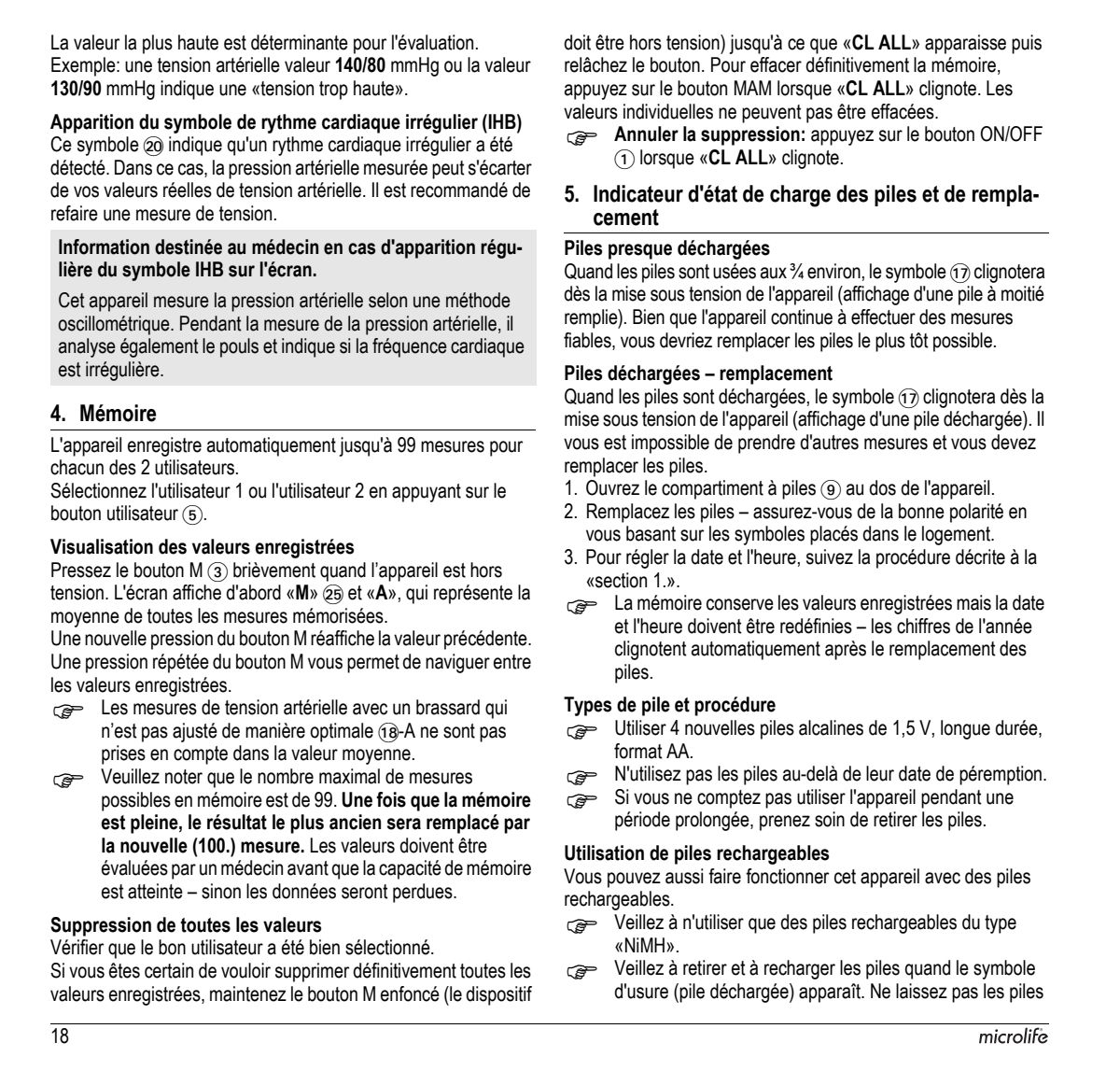 Microlife BP Bloeddrukmeter B3 Comfort PC afbeelding van document #20, instructions