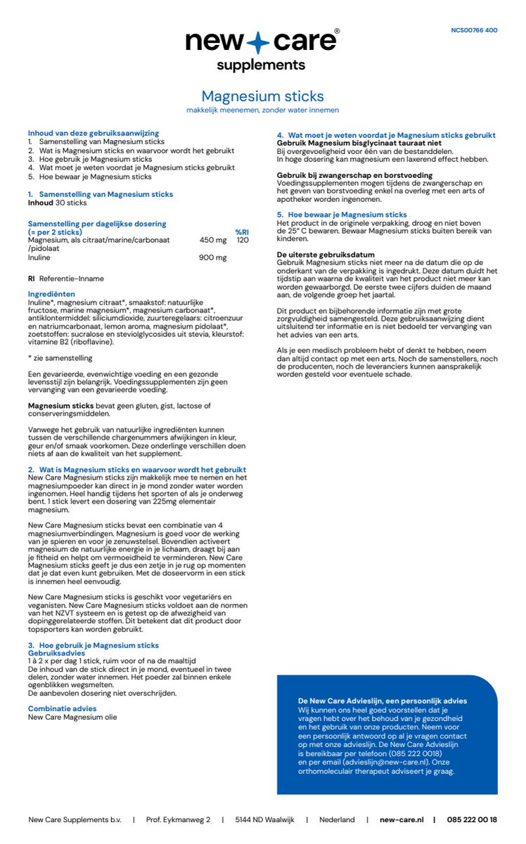 Magnesium Sticks afbeelding van document #1, instructions