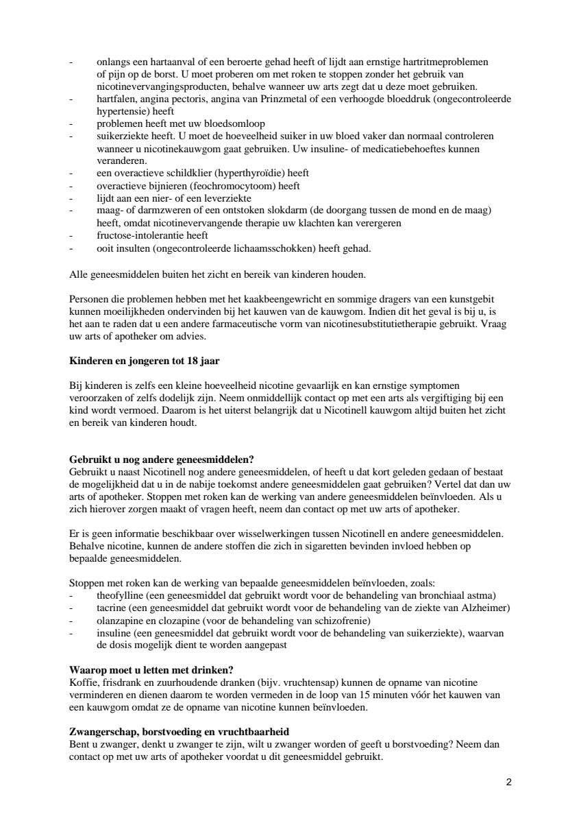 Kauwgom Fruit 2 mg - voor stoppen met roken afbeelding van document #2, leaflet