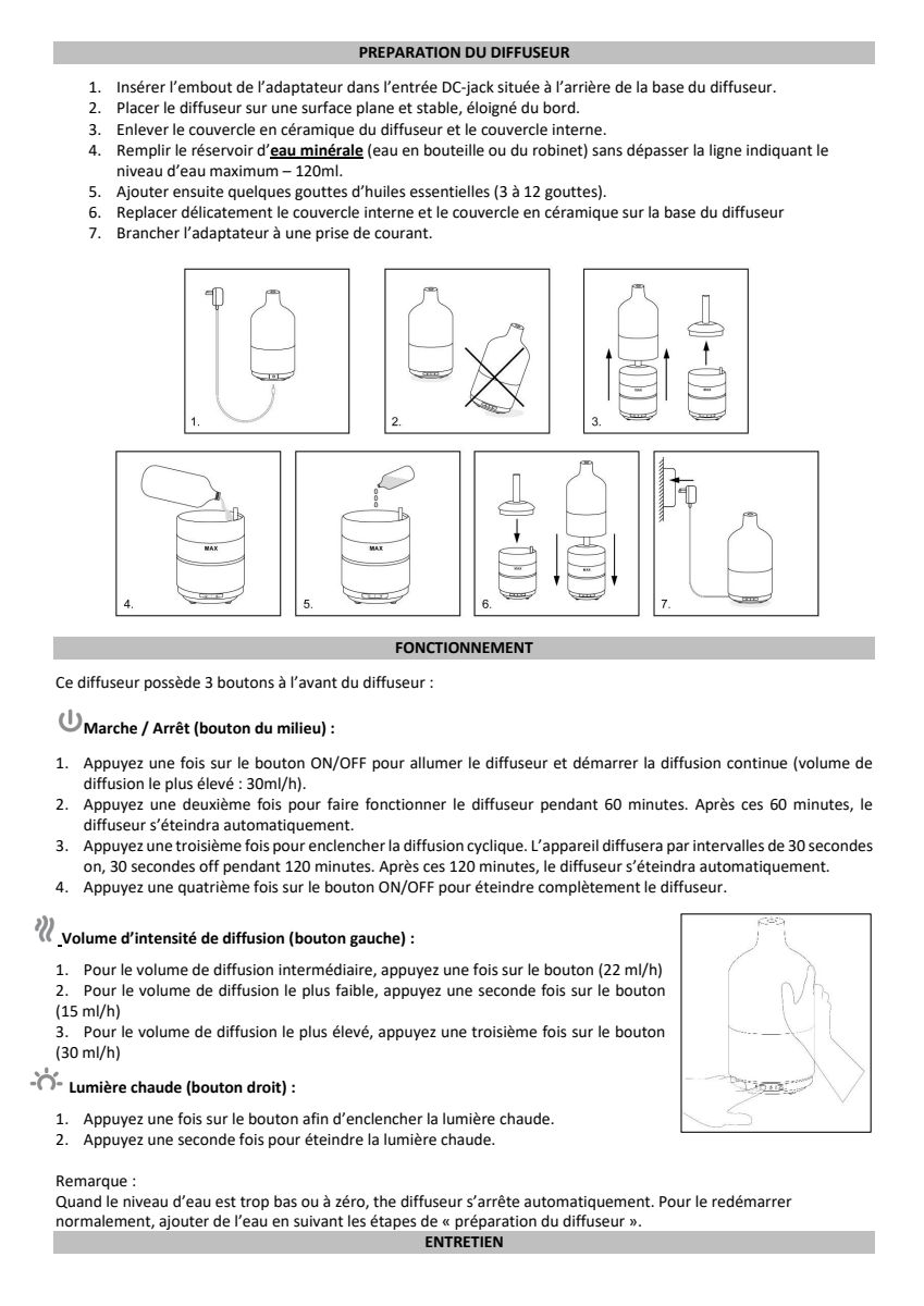 Empire Aroma Diffuser afbeelding van document #9, instructions