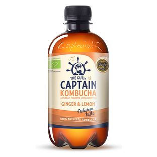 The GUTsy Captain Kombucha Ginger & Lemon 400ML