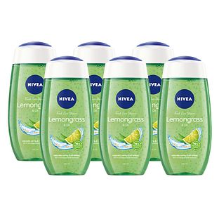 Nivea Lemongrass & Oil Douchegel Voordeelverpakking 6x250ML Nivea Lemongrass & Oil Douchegel Voordeelverpakking 6x250ML