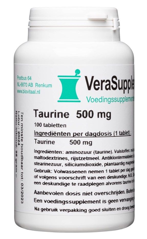 VeraSupplements Taurine 500mg Tabletten 100TB