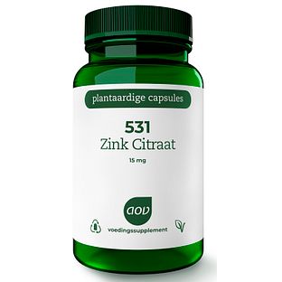 AOV 531 Zink Citraat 15mg Vegacaps 60VCP AOV 531 Zink Citraat 15mg Vegacaps 60VCP