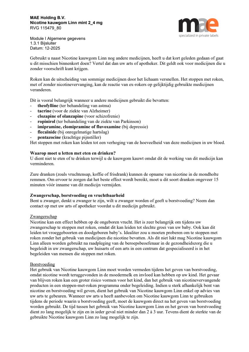 Nicotine Kauwgom Mint 2mg afbeelding van document #3, leaflet