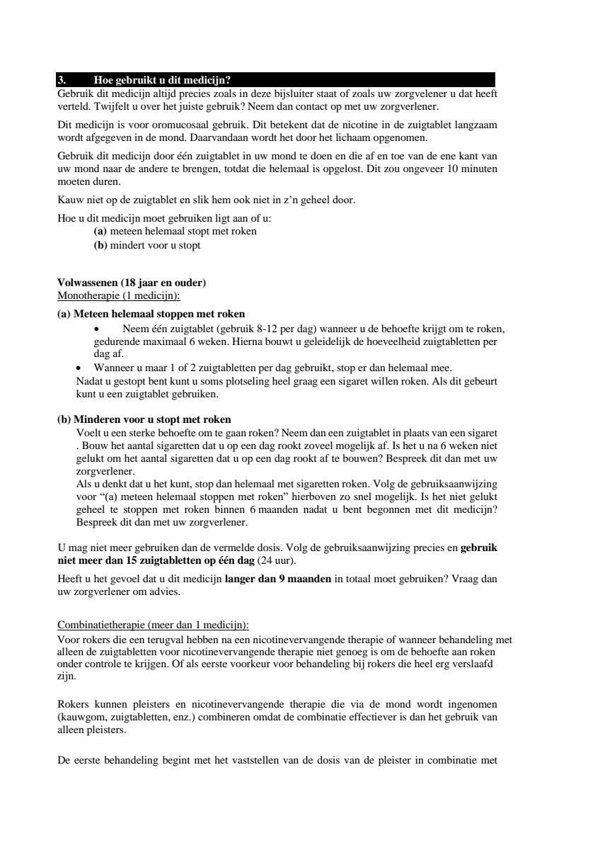 Minizuigtabletten Mint 2.0mg + Clear Pleisters 21mg Stap 1 Combi afbeelding van document #4, leaflet